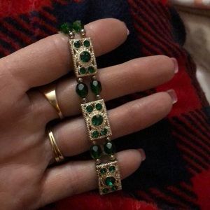 unknown Jewelry - Green and Gold stretch bracelet unknown Jewelry - Green and Gold stretch bracelet